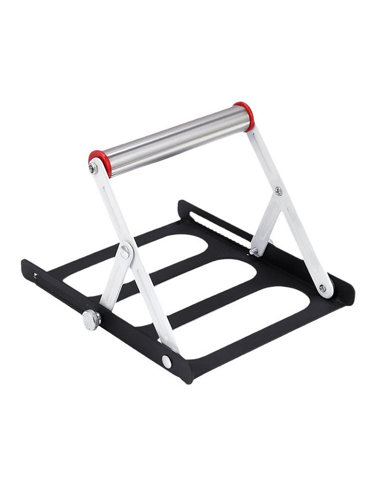 Adjustable Cutting Machine Support Frame Foldable Stainless Steel Auxiliary Support Holder Lifting Roller Fixed Bracket