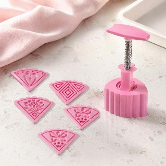 Diy Dessert Making Kit Dual-Head Pastry Mold, 2-in-1 DIY Baking Press Tool for Mooncake Kitchen Supplies Holidays Cookie Cake, Detachable