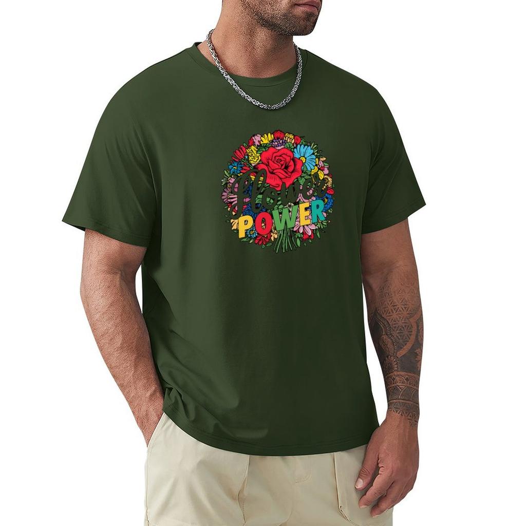 Flower Bouquet T-Shirt Design - Vibrant Typography & Illustration T-Shirt Basketball Graphic Tees Tops Cute Tops Men T Shirts
