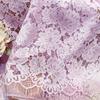 Lace Fabric 150x150cm for Dresses Clothes Sewing White Blue Hollowed-out Plain Cloth Heavy Press Yarn Three-dimensional Mesh