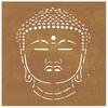 Ländliche Garten-Wandkunst - Wetterfester Stahl Buddha-Kopf-Design für Wohnzimmer, Home Office, Hochzeit Innen- und Außendekoration