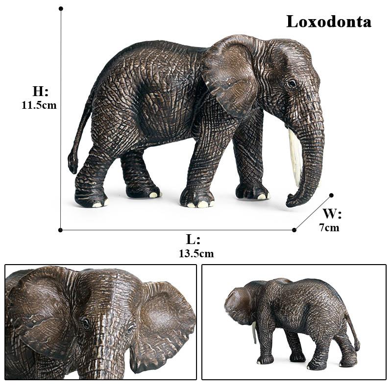 Oenux African Wild Animals Elephant Model Simulation Big Mammoth Action Figures Figurine PVC Educational Toy For Kids Gift