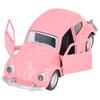 1:36 Diecast Metal Car Model Vintage Pull Back Car Toy Vehicle Collection for Kids Deep Pink