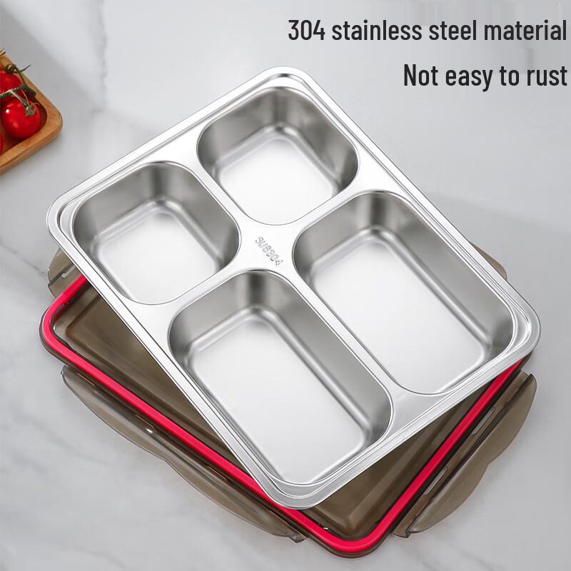 SMVP 304 Stainless Steel Divided Lunch Box for Kids
