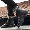 Autumn New Fashion Boots Men's High Top British Style Trendy Versatile Korean Sports Casuals Breathable Mid-Top Workwear Boots