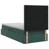 Storage Bed with Mattress Dark Green 90 X 200 Cm Velvet