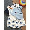 Jungen Freizeit Minimalistisches T-Shirt Set Geeignet Für Den Sommer Mit Cartoon Muster