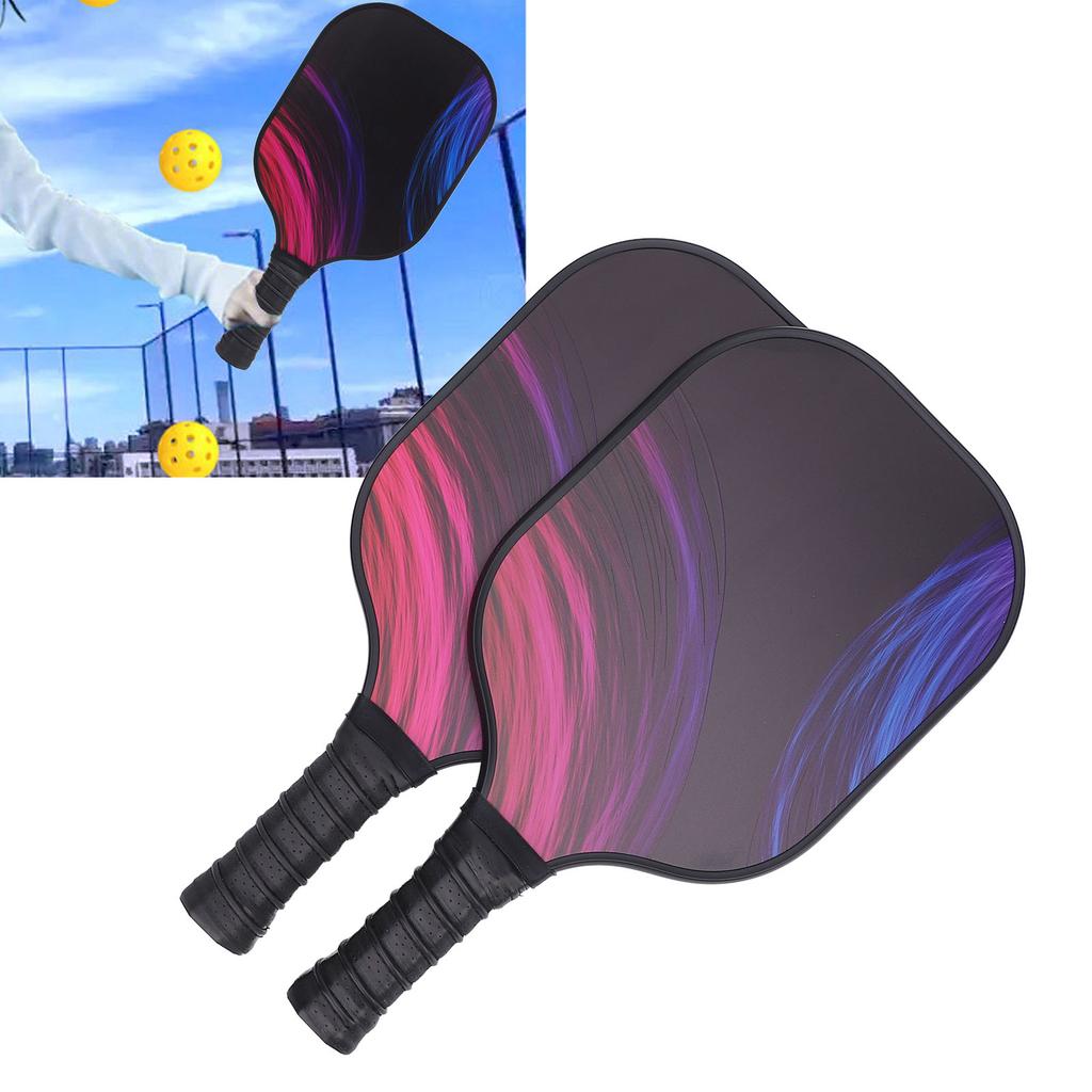 1 Pair Pickle Ball Paddle Carbon Fiber High Strength Lightweight Pickle Ball Racket Set 13mm