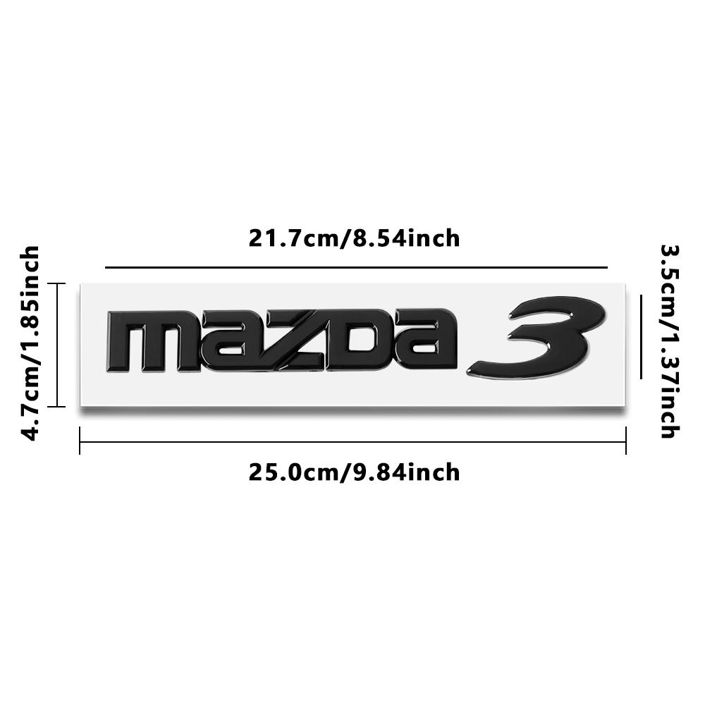 1pcs 3D ABS Car Metal Logo Letters Trunk Emblem Sticker For Mazda Axela Atenza CX-3 CX-5 CX-8 CX-7 CX-9 MS 6 5 3 2 Demio MPS MS k1