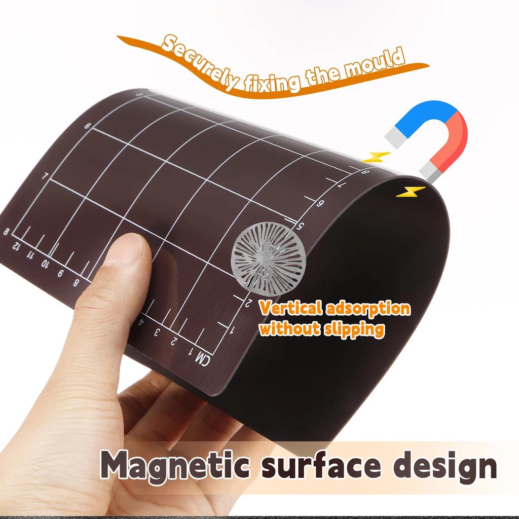 3 Stück Magnetische Unterlage mit Kartenformat-Rastern Schwarze Magnetische Schneidunterlagen Wiederverwendbare Prägemaschinen-Pads Stanzmaschine
