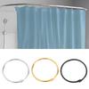 10Pcs Metal Shower Curtain Rings O Shape Shower Curtain Hooks Rings Anti-rust Curtain Hooks for Bathroom Shower Curtain Liner Room Dividers