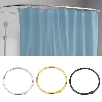 10Pcs Metal Shower Curtain Rings O Shape Shower Curtain Hooks Rings Anti-rust Curtain Hooks for Bathroom Shower Curtain Liner Room Dividers