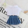 10cm Doll Clothes: Gazi Sister Skirt & Shirt Set, Potato Doll Pleated Skirt & Top, Cotton Dress-Up Outfits