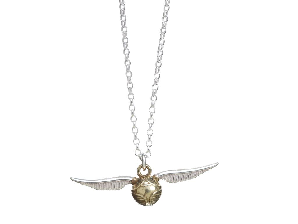Harry Potter sterling silver Golden snitch charm Necklace