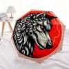 1pc Wolf Emblem Automatic Open/Close Umbrella Sturdy Iron Frame, Compact Travel Umbrella, Intricate Design Umbrella A0829078