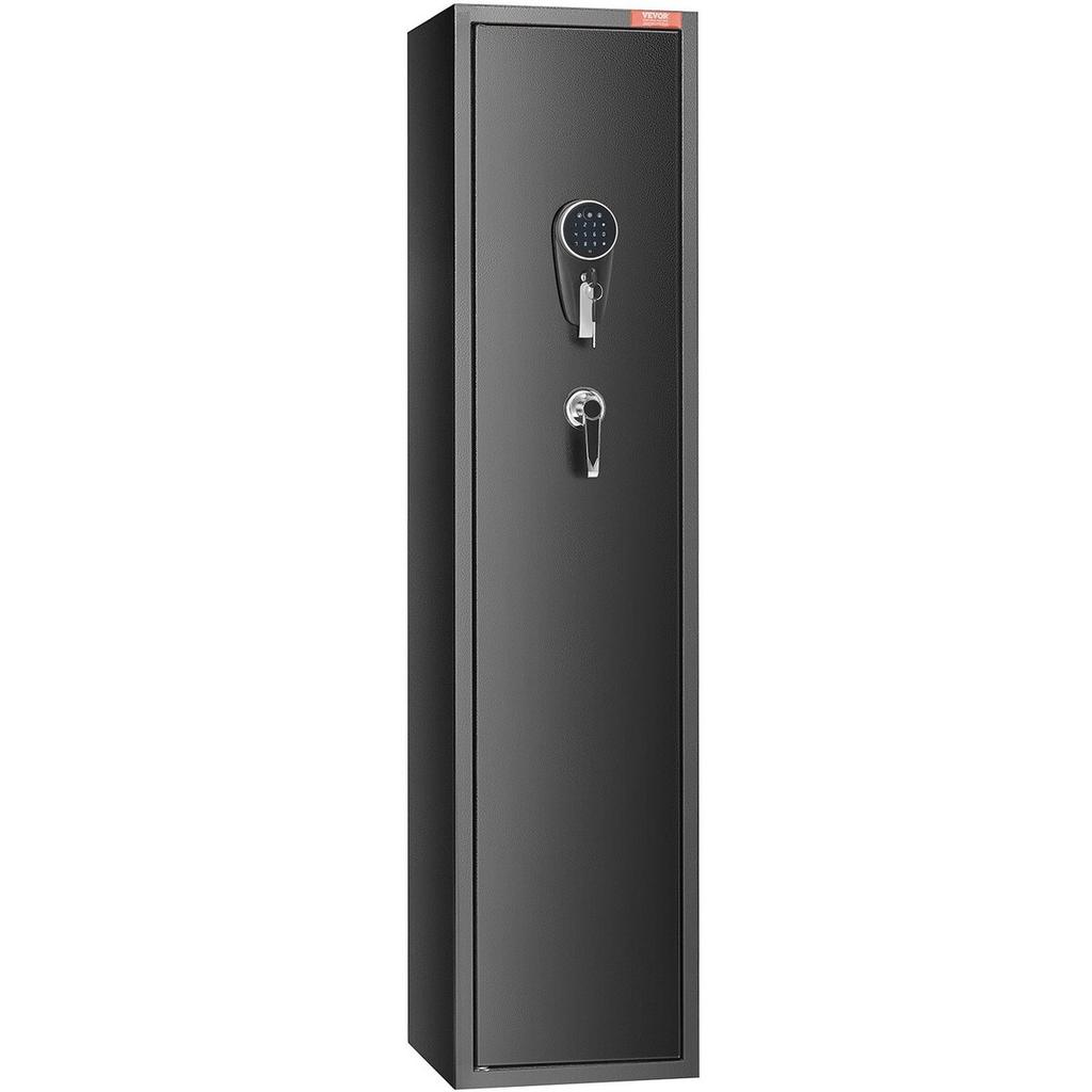 7-8 Rifles Gun Safe, Rifle Safe with Digital Keypad & Lock, Gun Storage Cabinet for Shotguns with Built-in Storage Locker, Removable Storage Shelf for
