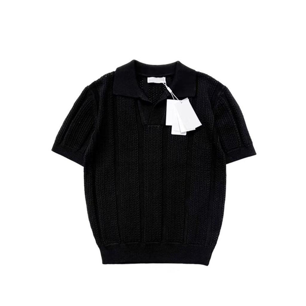 Men's Summer Knit Polo - Slim Fit Ice Silk Short Sleeve T-shirt