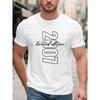 Europäische Größe Geboren 2007 18. Geburtstag Herren T-Shirt - Lässiges Rundhals-Kurzarm-Oberteil mit 18 Text/Zahl, Geburtstagsoutfit für Partys & Kleidung