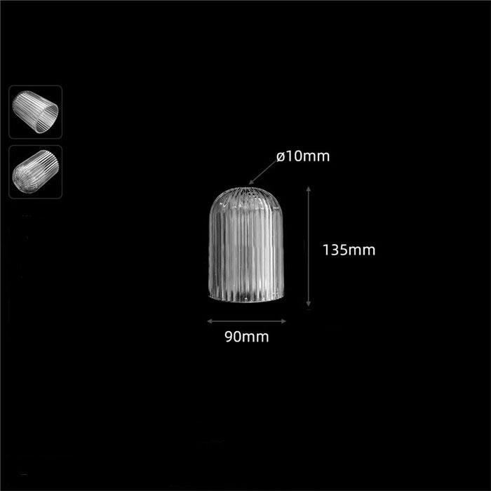 Clear 10mm Small Opening Acrylic Lamp Shade Replacement, 1cm Hole Plastic DIY Lampshade with Aluminum Lid Cover for Lighting