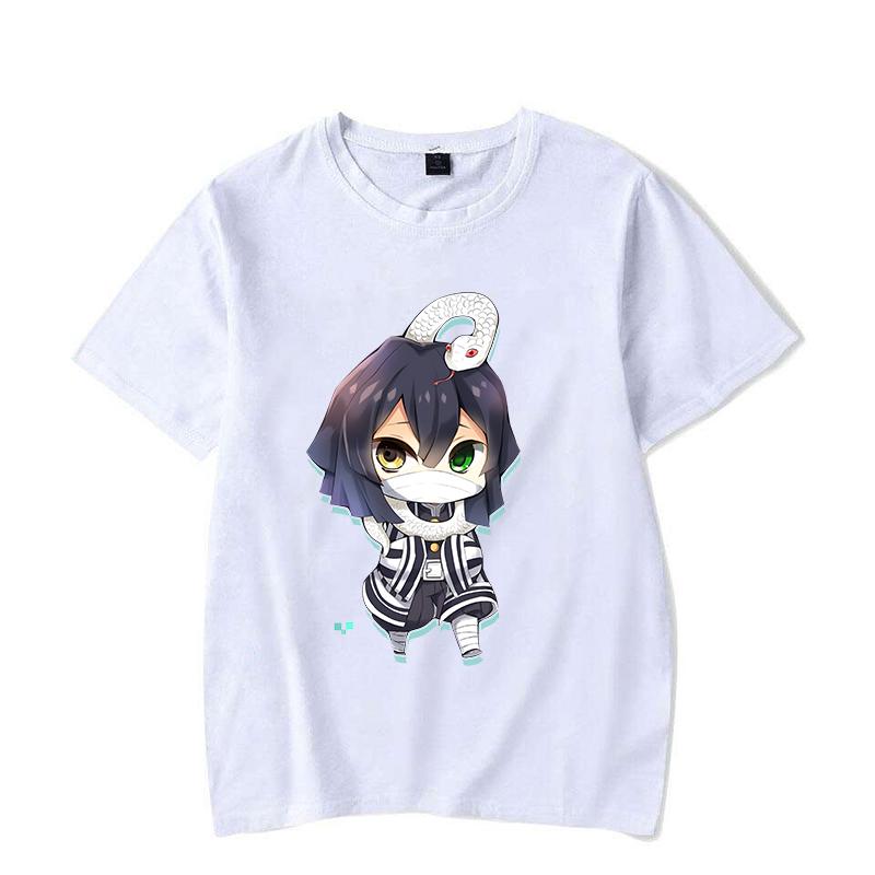 New Fashion Cute Iguro Obanai Printed T-shirts Women Men Shirt Tee Anime Graphic T Shirt Female Casual Top Summer Short Sleeve