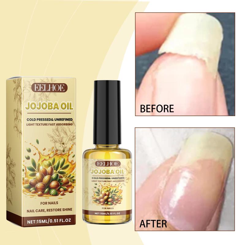 Eelhoe 15Ml Jojoba Nail Oil Strengthen Cuticle Moisturizing Anti Dryness Cracking Nourishing Repair Damaged Nail Manicure Care