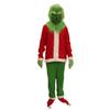 Śmieszna Geekowska Szata Świąteczna Lateksowa Maska XMAS Kostium Cosplay Maska Imprezowa Twarz Geeka Maska Karnawałowa Rękawiczki Kostium Karnawałowy na Halloween