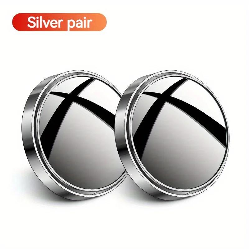 2Pcs Blind Spot Mirrors, Round HD Glass Convex 360° Wide Angle Side Rear View Mirror with ABS Housing for Cars SUV and Trucks