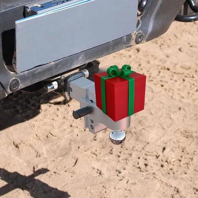 For 50mm Tow Bar Covers Christmas Topic Hat Cap Ornament Tow Bar Cap Universal Hitch Prop Covers For Protection Automobile A8I1