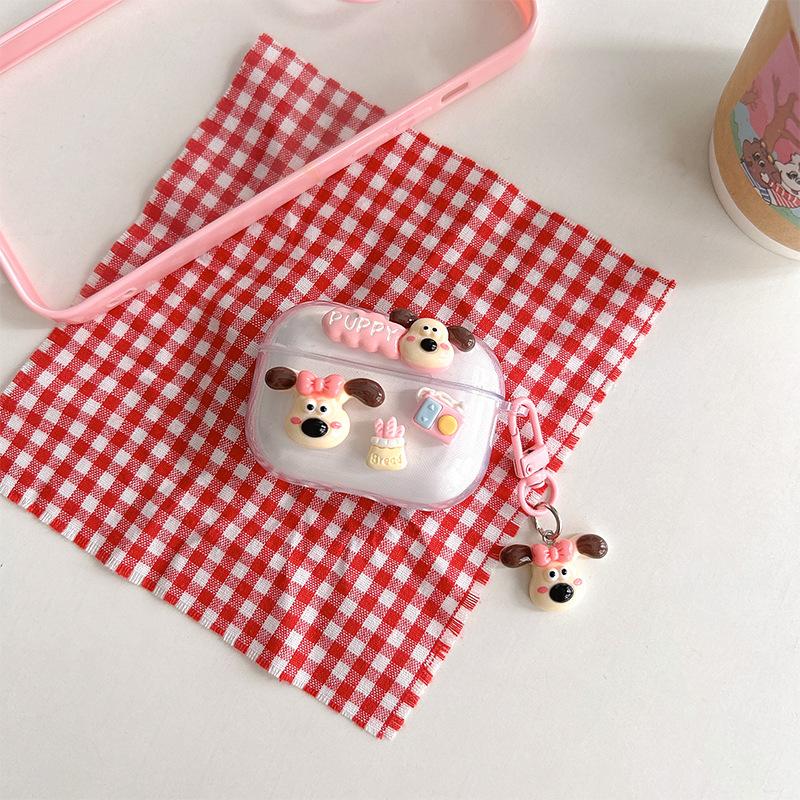 

Cartoon Puppy Caterpillar Mobile Phone Case For Airpods4 Apple Bluetooth Headset Case Airpodspro2/3 airpods 1/2 generation