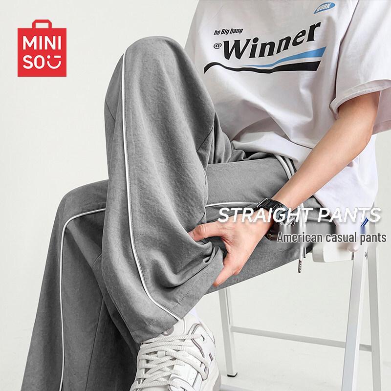 MINISO Men's Summer Trendy Loose Fit Straight-Leg Casual Pants
