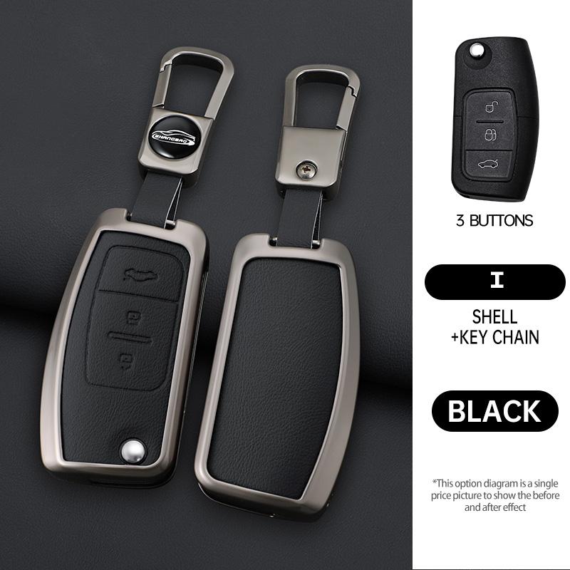 

Car Flip Folding Key Case Cover Shell for Ford Focus 2 3 Ecosport C-Max S-Max Ka Mondeo Kuga Galaxy Fiesta Keychain Accessories