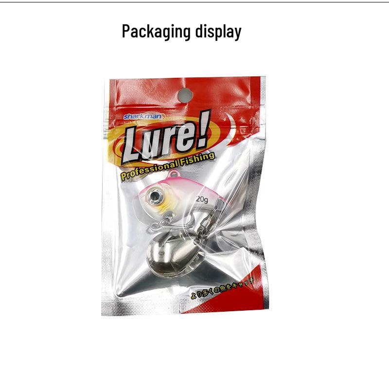 Cyclone 3 Metal VIB Bass & Mandarin Fish Lure with Spinning Slider, Long Cast, Enhanced Blood Bar & Treble Hook.