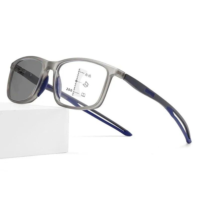 Kvinner Menn Sport Fotokromatiske multifokale briller Fargeskiftende nær fjernt Lesebriller Unisex Presbyopia Eyewear Solbriller