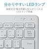 ELECOM Keyboard Wireless (Receiver Included) Pantograph Mini Keyboard White TK-FDP098TWH