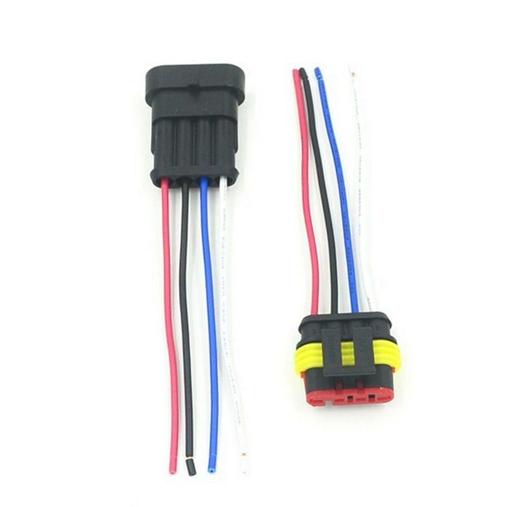 ZYTC 4 Pin Car Waterproof Electrical Connector Plug Wire AWG