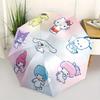 Hello Kitty, Sanrio Automatic Open/Close Umbrella Cute Umbrella with Cute Design, Portable 3 Fold Compact Umbrella for Men & Women, Hallowee