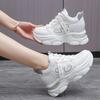 Dad Shoes Girl 2025 Spring and Autumn Korean Edition New Small Thick-soled Medium Heel Simple Casual Sports Little White Shoes