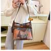 Ielgy Female Bag Large-Capacity Tote Bag High-End Retro Niche Shoulder Messenger Bag Commuter All-