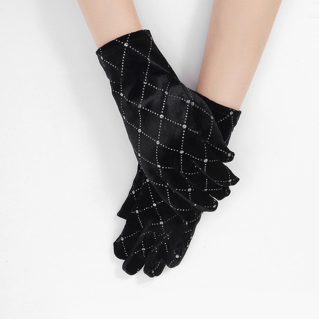 Women Long Velets Gloves Sunblock Full Finger Bridal Gloves Opera Evening Wedding Party Prom Cosplay Mitten