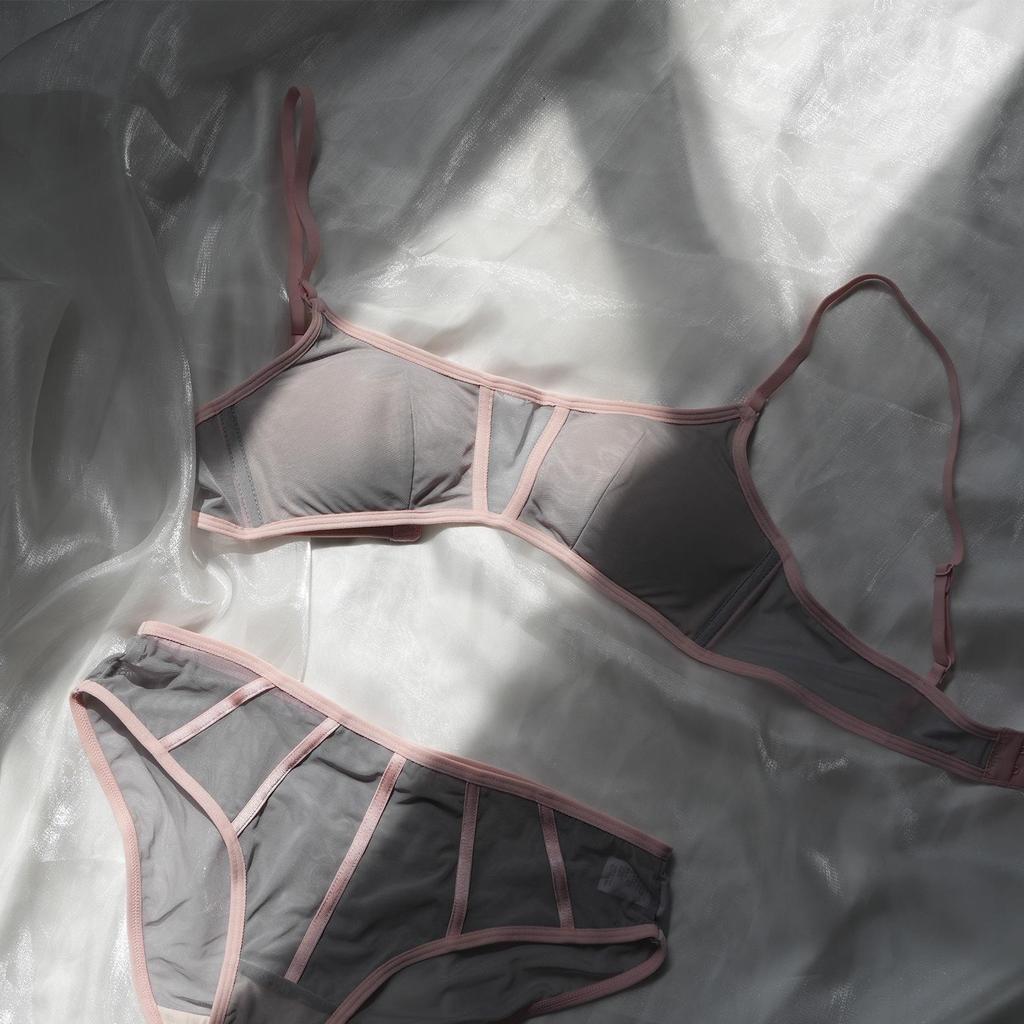 Sommer Atmungsaktives Mesh Colorblock BH für Mädchen mit Brustpolster - Bequem & Anti-Exposition, Ohne Bügel