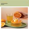 Manual Citrus Juicer Small Portable Hand Squeezer with Built-in Measuring Cup for Dorm Office Home Orange Juicing
