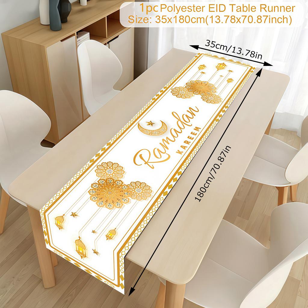 1pc Eid Mubarak Tablecloth Ramadan Decoration For Home Party Supplies Eid Al Adha Ramadan Kareem Home Decoration