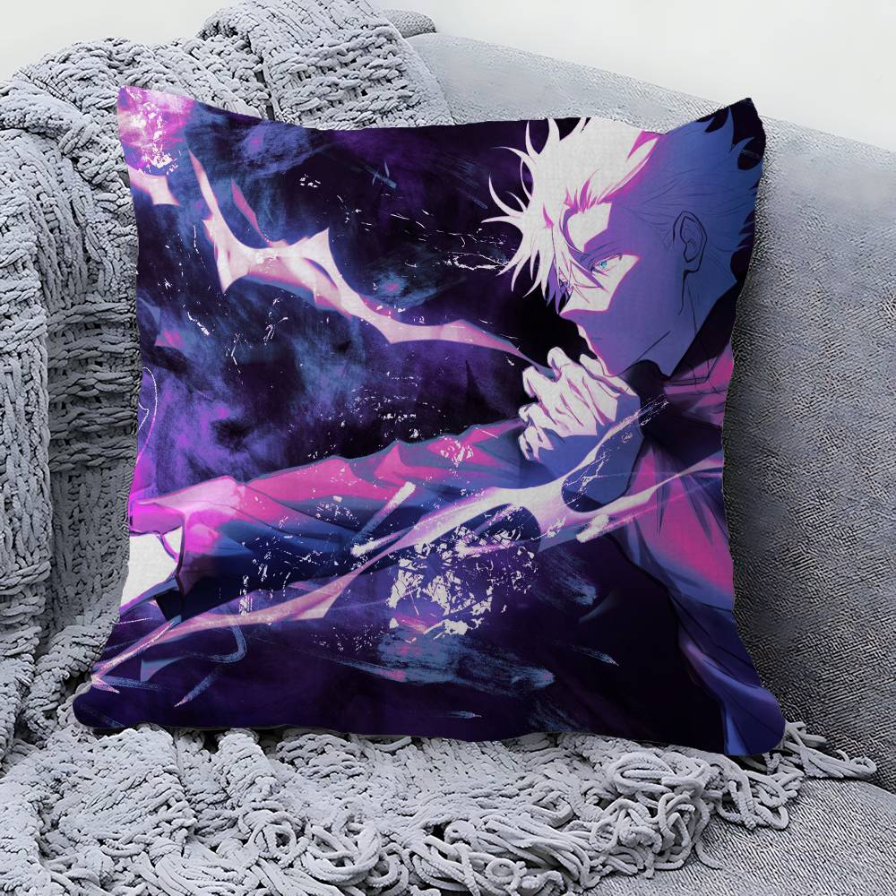 J-Jujutsu K-Kaisen G-Gojo Anime Maple Design Cushion Cover Happy Autumn Harvest decor Holiday Decorati Pillow Cover