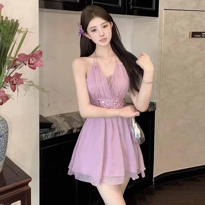 

Модная женская одежда с открытыми плечами, сексуальное платье с высокой талией, с бисером, в тяжелой промышленности L