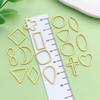 20 Mixed Gold Vacuum-Plated Stainless Steel Geometric Frame Pendant Charms for DIY Jewelry