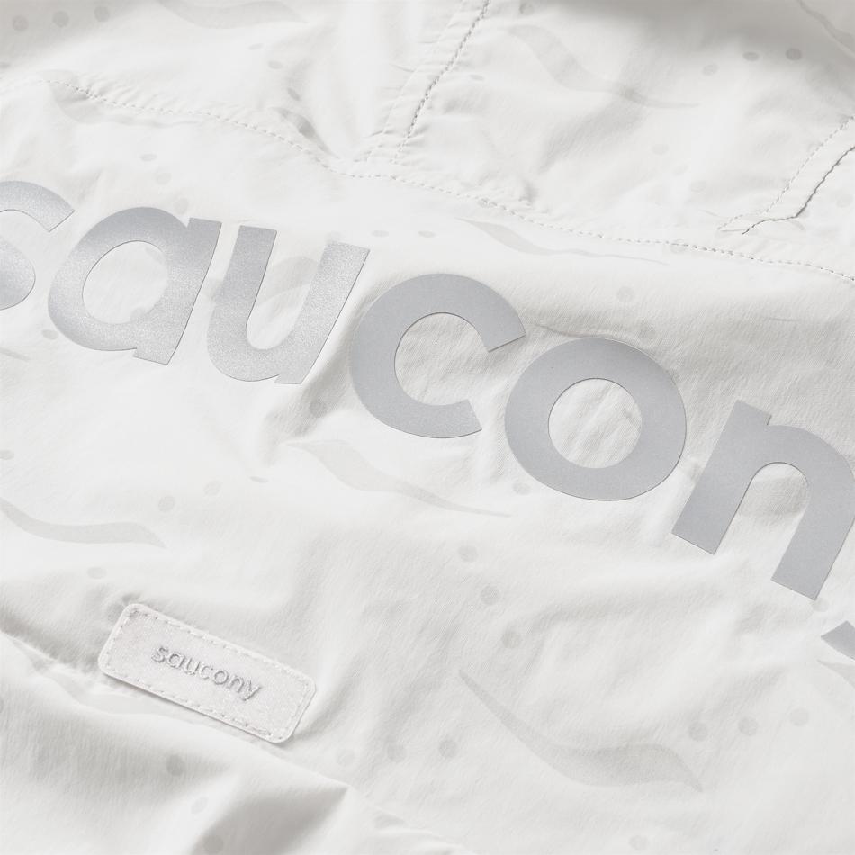 SAUCONY All Over Print Letter Zip Up Hoodie Jacket Men Jackets White SC2230153A-GR24