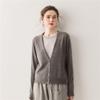 2025 Autumn/Winter Women's Color Block Cashmere Sweater - Fake Two-Piece Design, Versatile Knit and Elegant Style