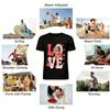 Love Bear Letter Print Couple Tshirt Casual Loose Short Sleeve Top Pure Cotton T-shirt