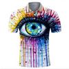 New Men's Summer POLO Shirt Men's Casual Short Sleeve Lapel T-Shirt D Printed Short Sleeve POLO