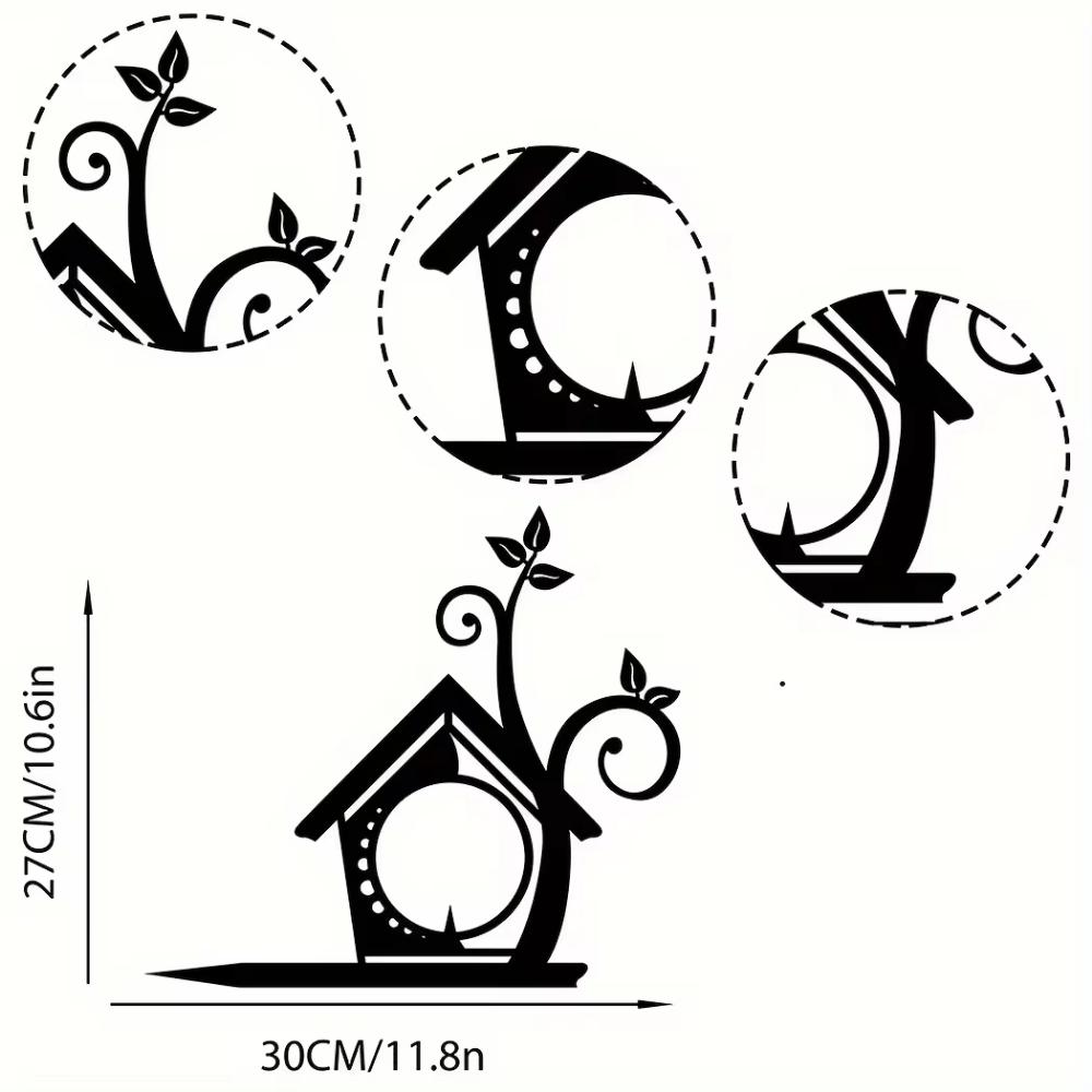 Fat Ball Bird Feeder Metal Bird Garden Art Set Birds On Tree Art A Unique Yard Decor for Housewarming Natural Garden Ornaments